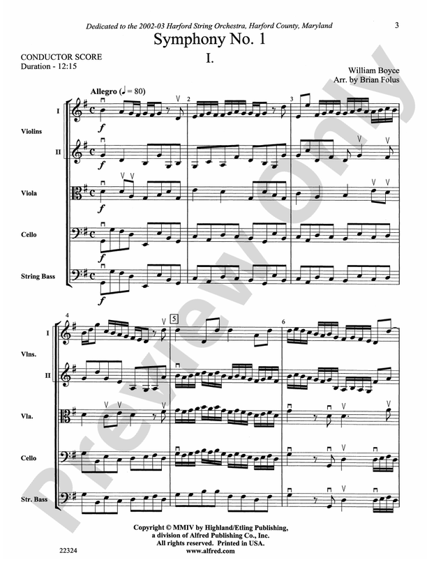 Symphony No 1 Score String Orchestra Score Digital Sheet Music 