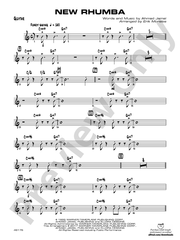 New Rhumba: Guitar: Guitar Part - Digital Sheet Music Download