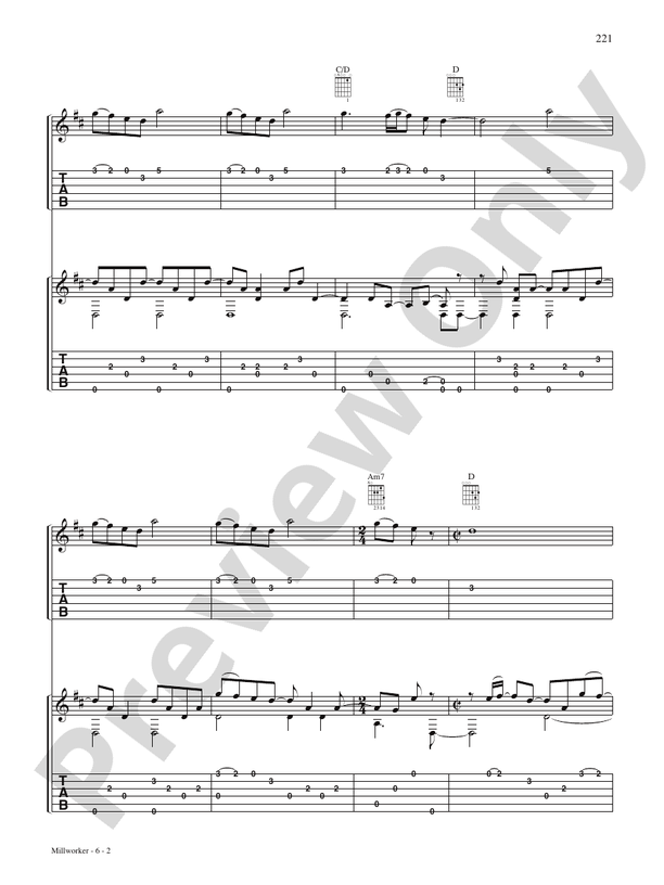 Millworker (From "Working") Piano/Vocal/Chords James Taylor Digital