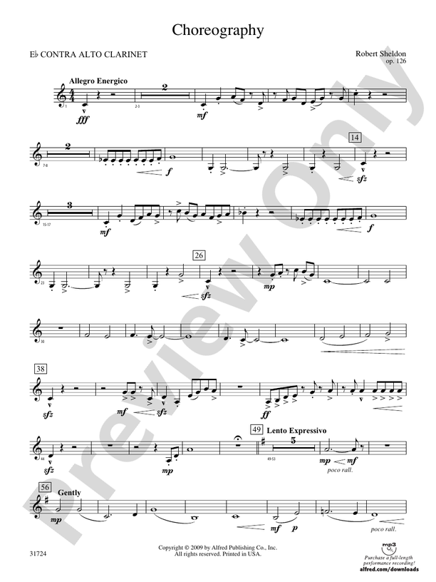 Choreography: (wp) E-flat Contrabass Clarinet