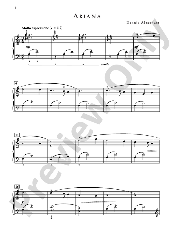 Arianna - Piano Solo