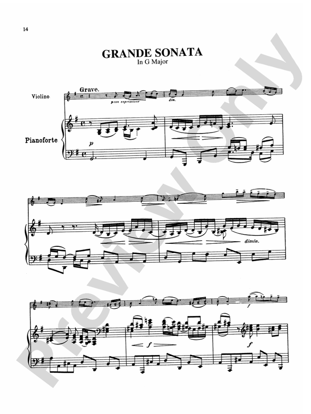 Tartini: Seven Sonatas: Sonata No. 2, in G Major (Piano) Part - Digital ...