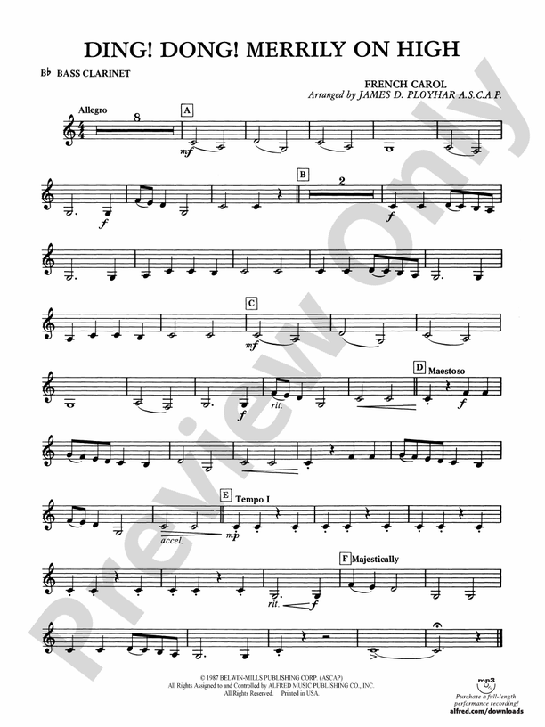 Ding! Dong! Merrily on High Bflat Bass Bflat Bass
