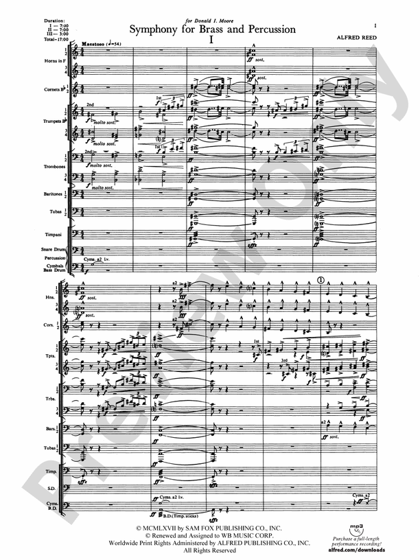 Symphony for store brass and percussion