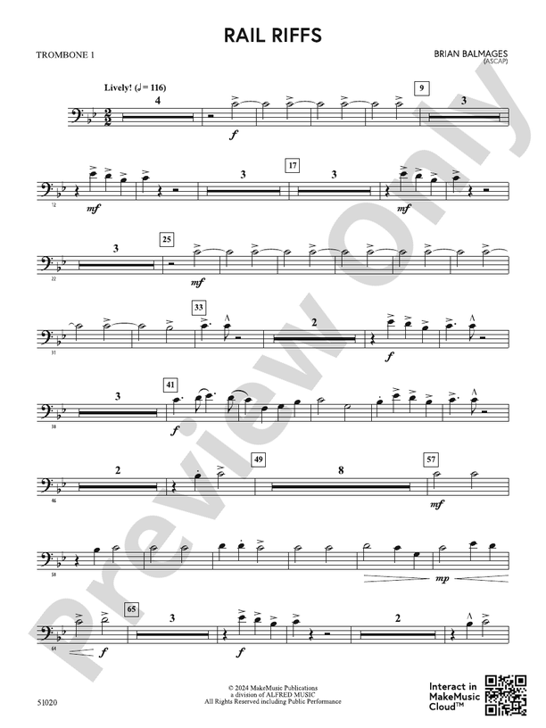 Rail Riffs: 1st Trombone: 1st Trombone Part - Digital Sheet Music Download