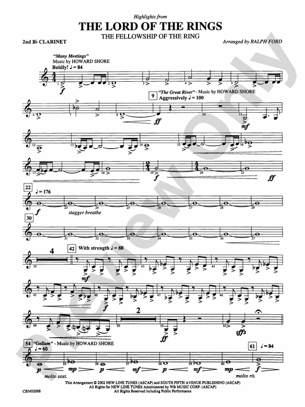 In Dreams From The Fellowship of the Ring - Download Sheet Music PDF