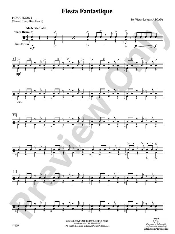 Fiesta Fantastique: 1st Percussion