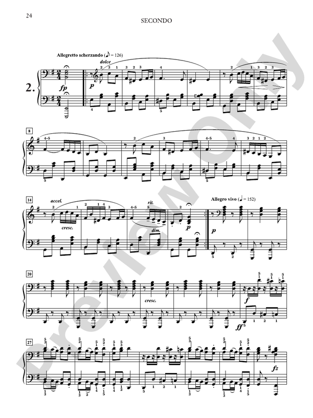 Dvorák: Slavonic Dances, Opus 46 - Piano Duet (1 Piano, 4 Hands)