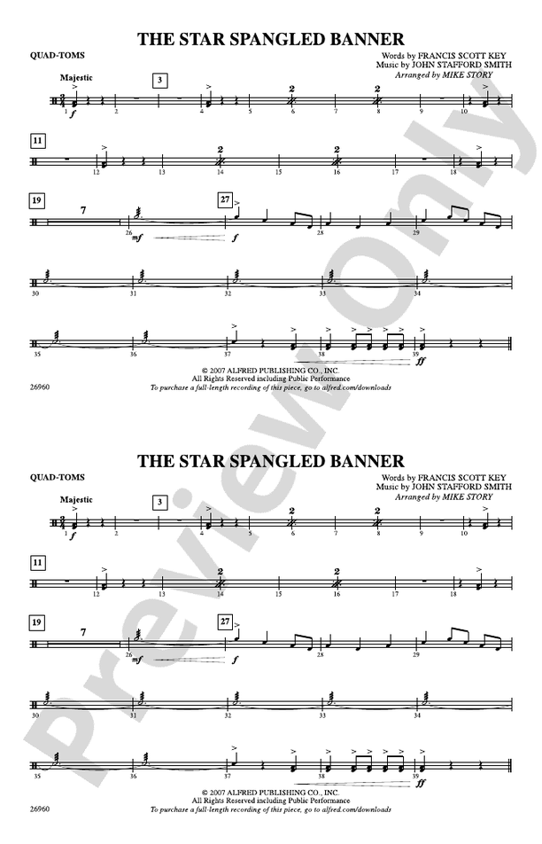 The Star-Spangled Banner: Quad-Toms