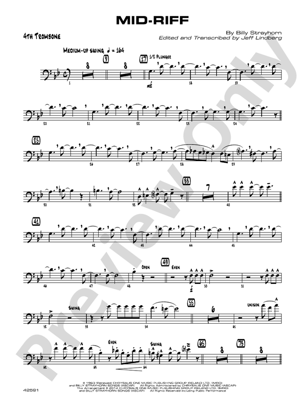Mid-Riff: 4th Trombone: 4th Trombone Part - Digital Sheet Music Download