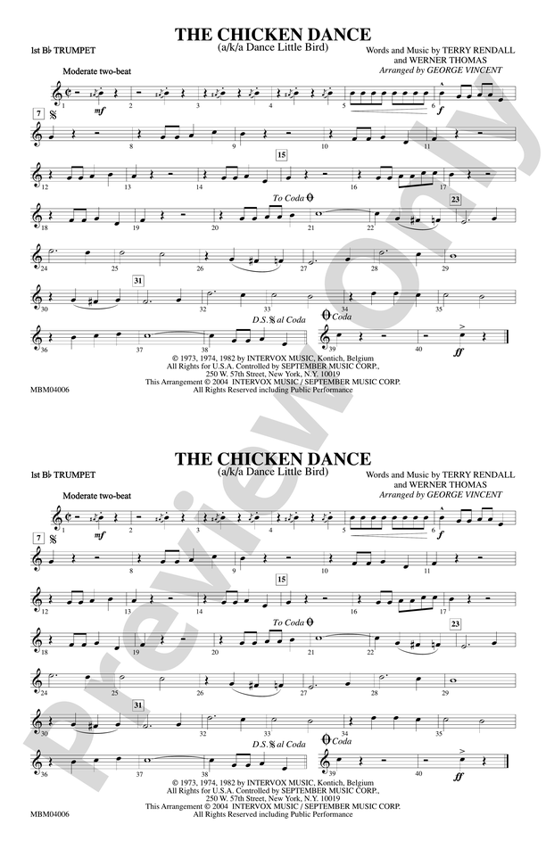 The Chicken Dance: 1st B-flat Trumpet