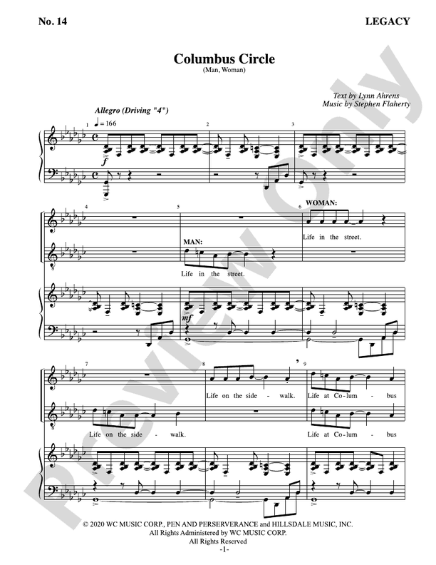 Columbus Circle Piano Stephen Flaherty Digital Sheet Music Download