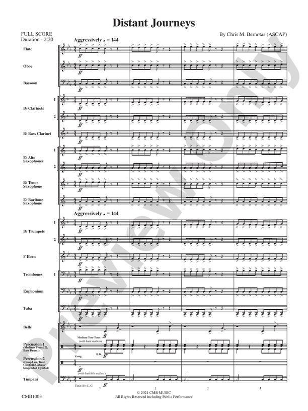 Distant Journeys Chris M. Bernotas Digital Sheet Music Download