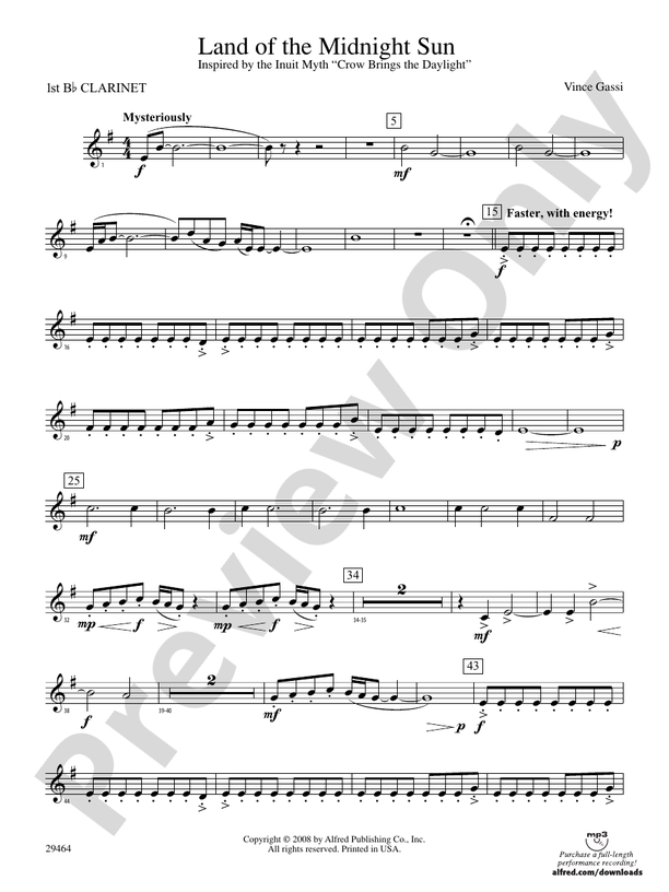 Land of the Midnight Sun: Concert Band Conductor Score & Parts: Vince Gassi  - Digital Sheet Music Download