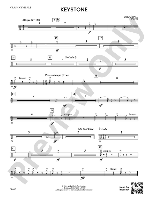 Keystone Crash Cymbals Crash Cymbals Part Digital Sheet Music Download