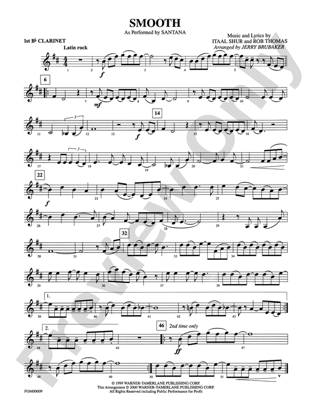 Smooth: 1st B-flat Clarinet