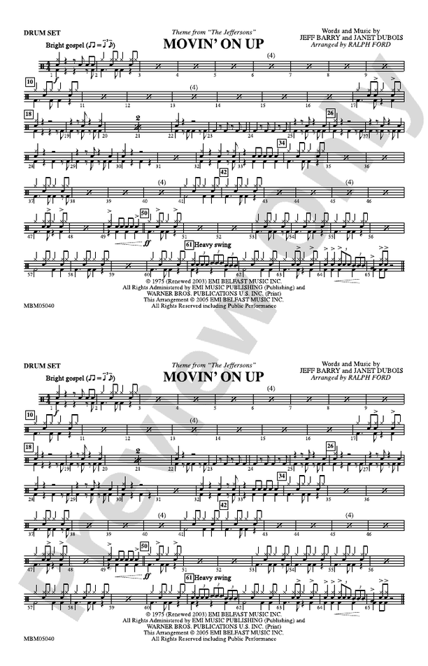 Movin On Up Theme From The Jeffersons Drumset Drumset Part the-jeffersons-theme-song-intro-movin-on-up-youtube