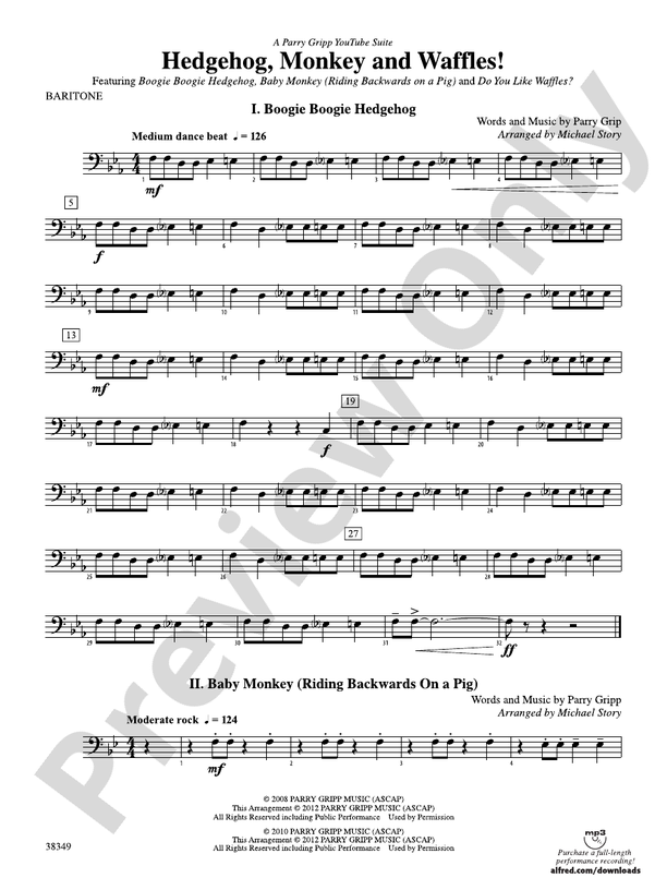 Hedgehog, Monkey and Waffles!: Baritone B.C.