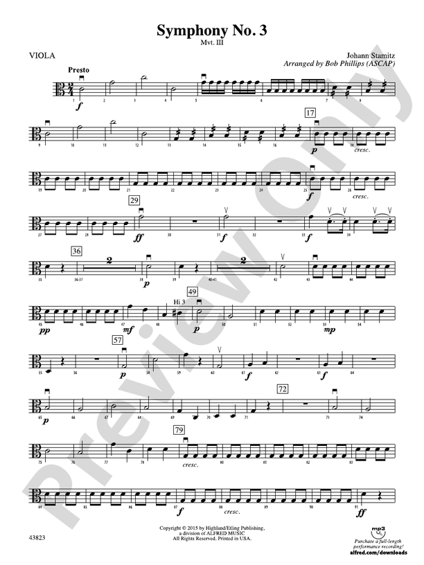 Symphony No. 3: Viola