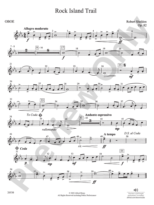 Rock Island Trail Oboe Oboe Part Digital Sheet Music Download