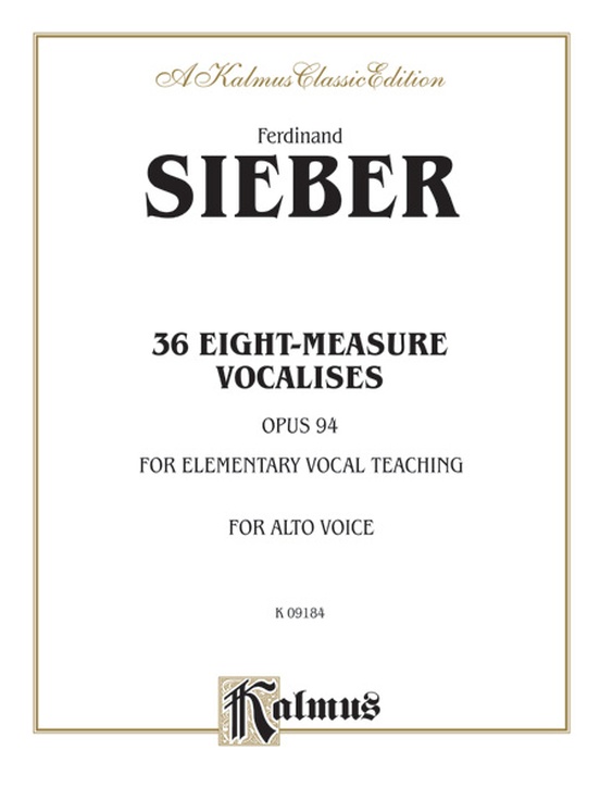 36 Eight-Measure Vocalises for Elementary Teaching, Opus 94