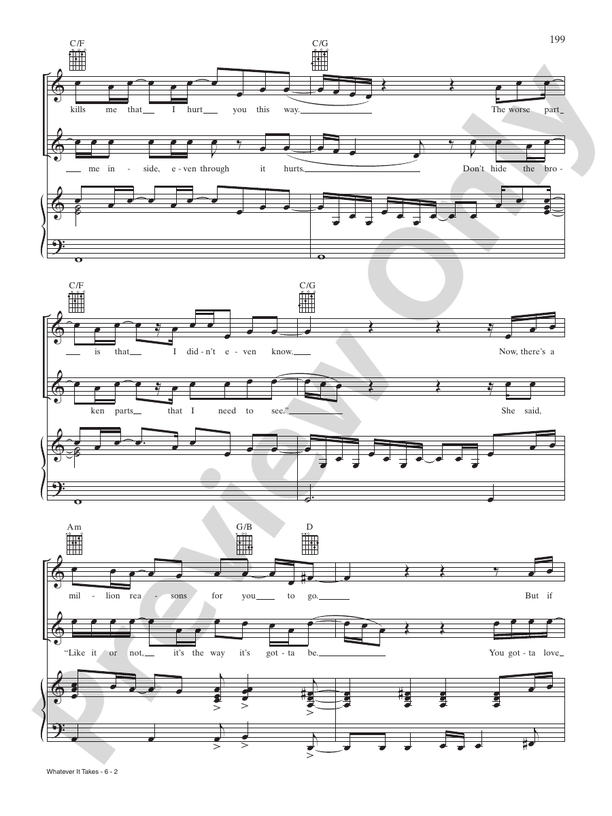 Whatever It Takes: Piano/Vocal/Chords: Lifehouse - Digital Sheet Music ...