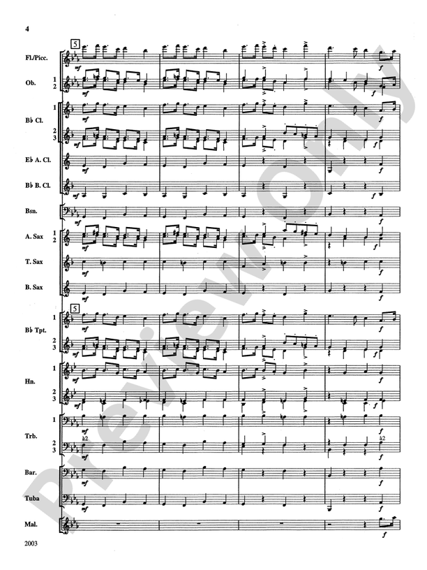 A Percy Grainger Suite: Concert Band Conductor Score & Parts