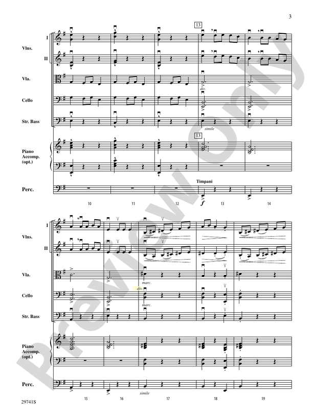 A Christmas Concertette String Orchestra Conductor Score & Parts