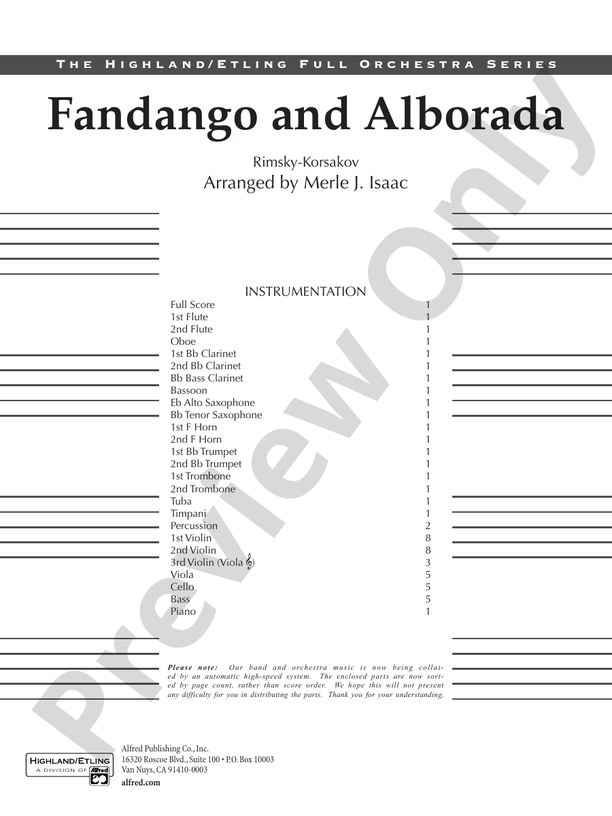 Fandango and Alborado