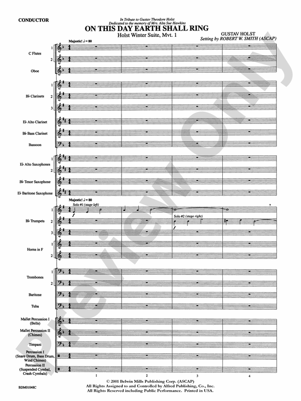 On This Day Earth Shall Ring (Holst Winter Suite, Mvt. I)