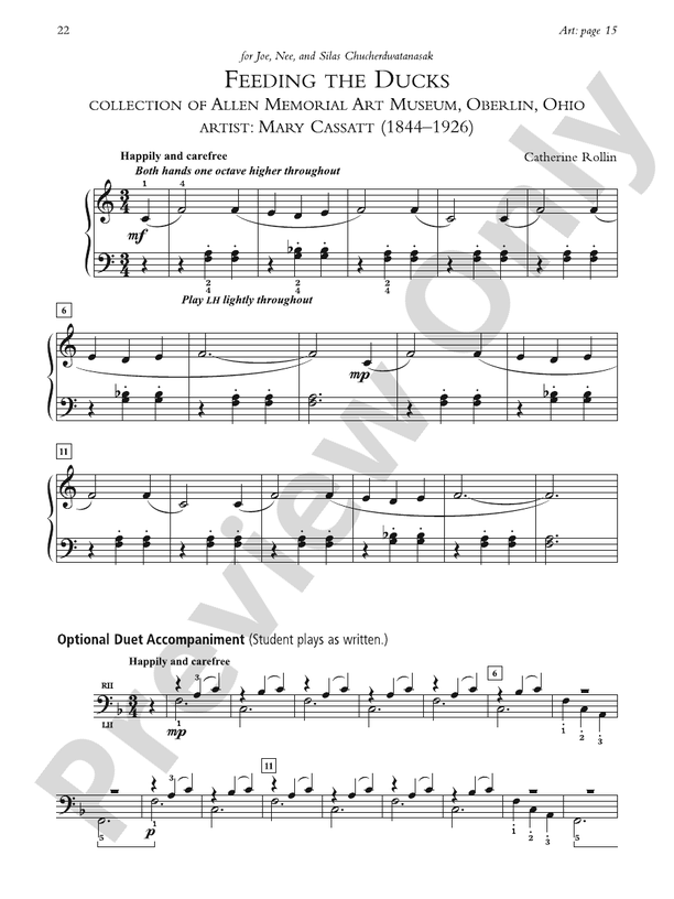 Feeding the Ducks - Piano Solo (with Optional Duet Accompaniments)