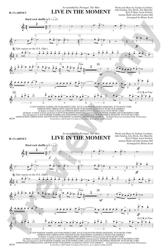 Live in the Moment: 1st B-flat Clarinet