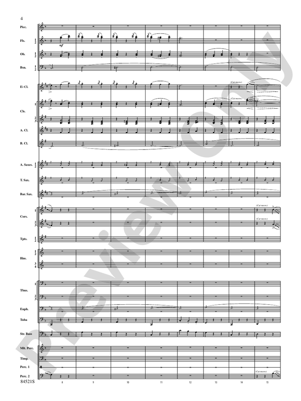 The Waltzing Cat: Score: Concert Band Score - Digital Sheet Music Download