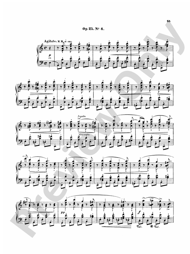 Chopin: Twenty-Seven Etudes (Ed. Franz Liszt): Op. 25, No. 4, A