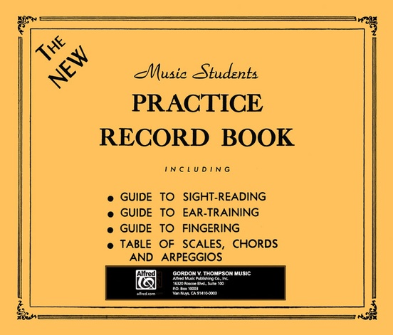 The New Music Students Practice Record Book