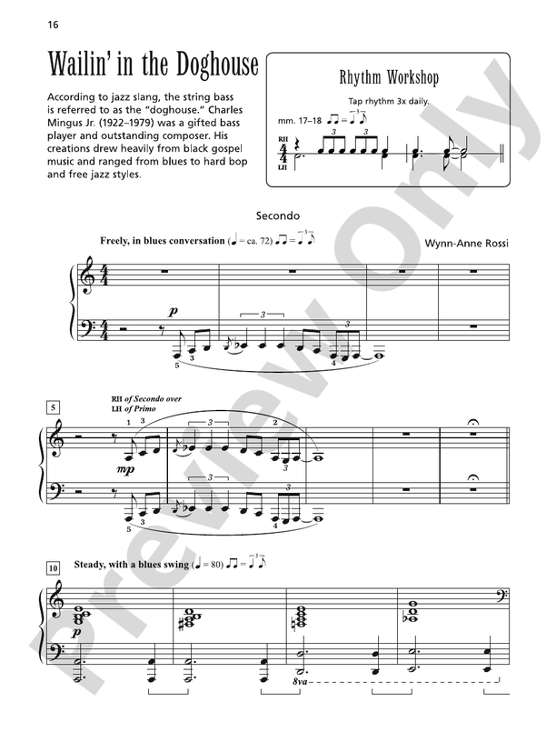 Wailin' in the Doghouse - Piano Duet (1 Piano, 4 Hands)