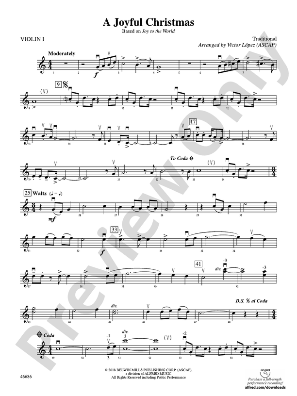 A Joyful Christmas: 1st Violin