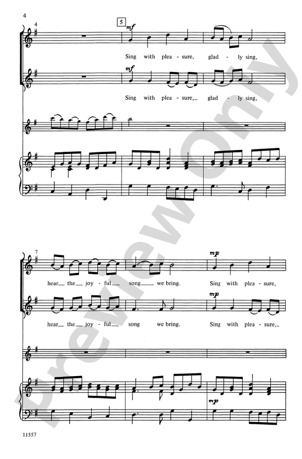 Sing with Pleasure (from Saul)