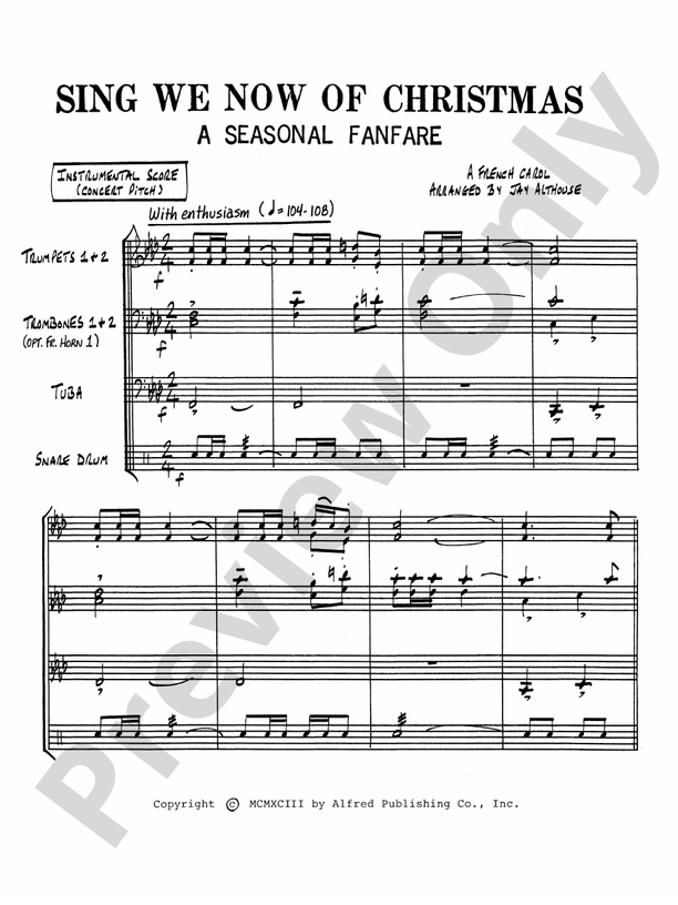 Sing We Now of Christmas (A Seasonal Fanfare)
