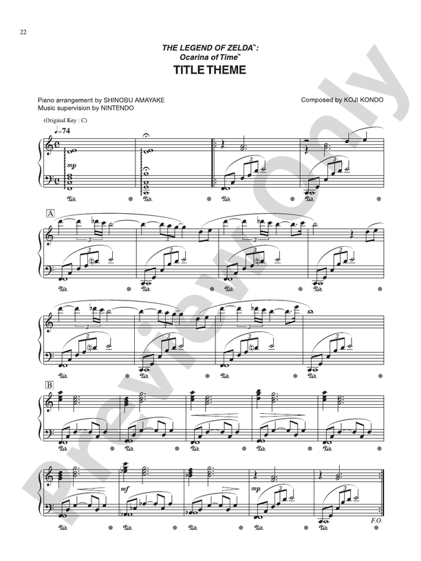 Lost Woods – Koji Kondo The Legend of Zelda: Ocarina of Time Sheet