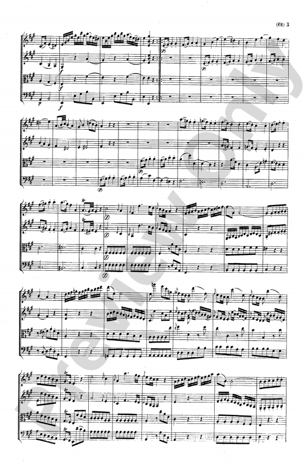 Mozart String Quartets String Quartet In A Major K Part Digital Sheet Music Download