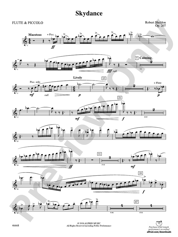 Skydance: Flute: Flute Part - Digital Sheet Music Download