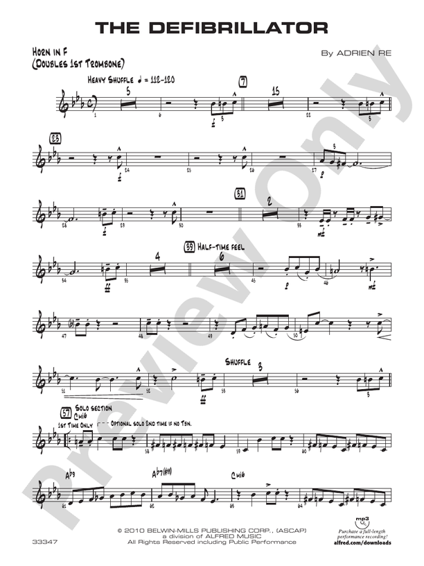 The Defibrillator 1st F Horn 1st F Horn Part Digital Sheet Music Download
