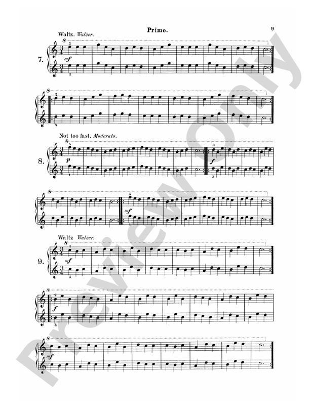 Wohlfahrt: Easy Four Hand Pieces for Children, Op. 87: Piano