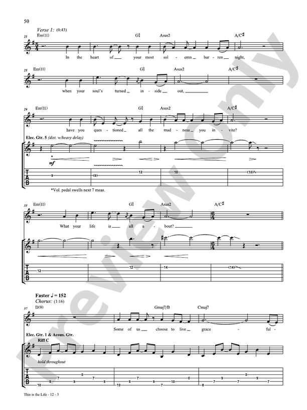 This is the Life: Guitar: Dream Theater - Digital Sheet Music Download