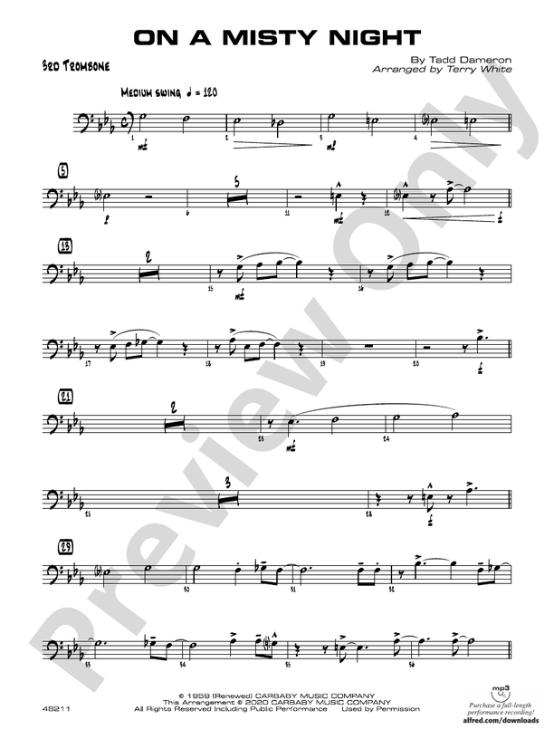 On a Misty Night: 3rd Trombone
