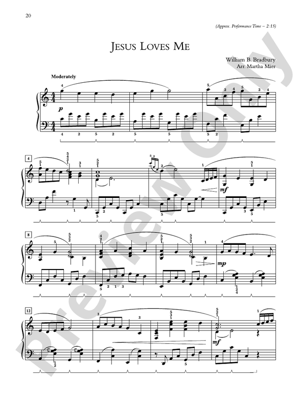Jesus Loves Me - Piano Solo