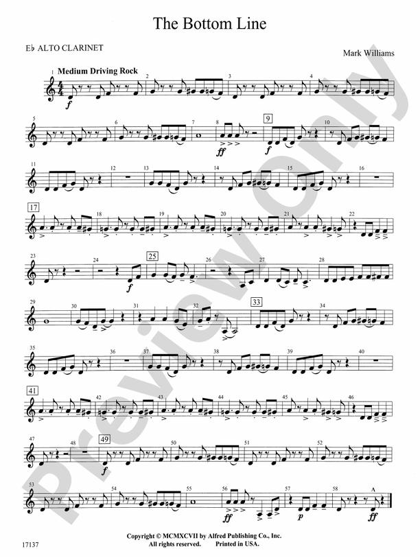 The Bottom Line Eflat Alto Eflat Alto Part