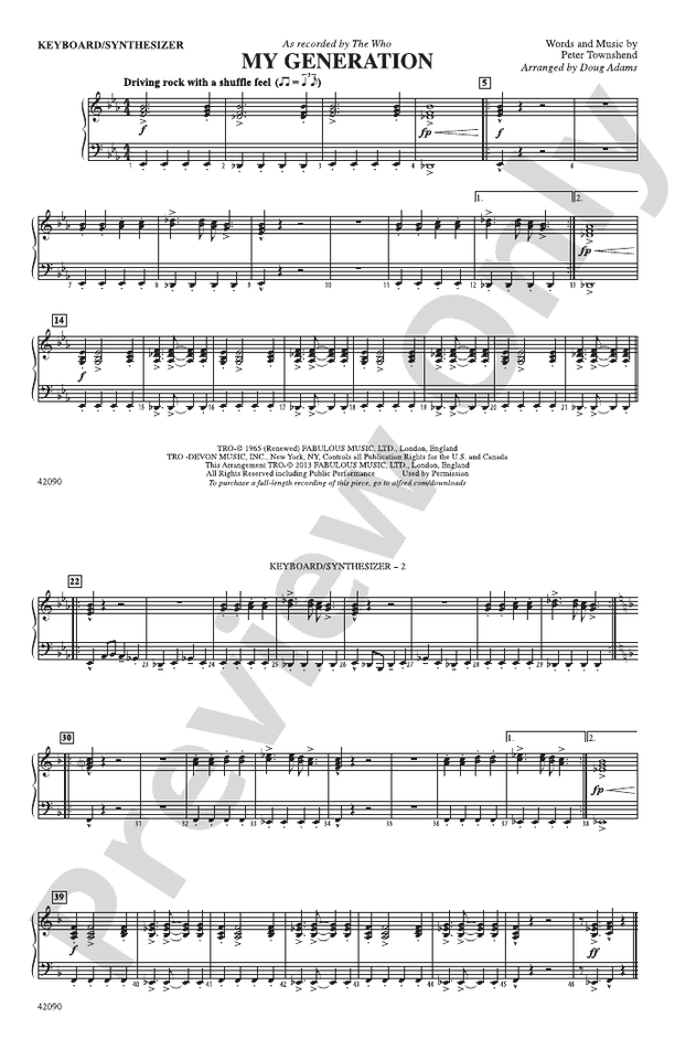 My Generation: Keyboard/Synthesizer