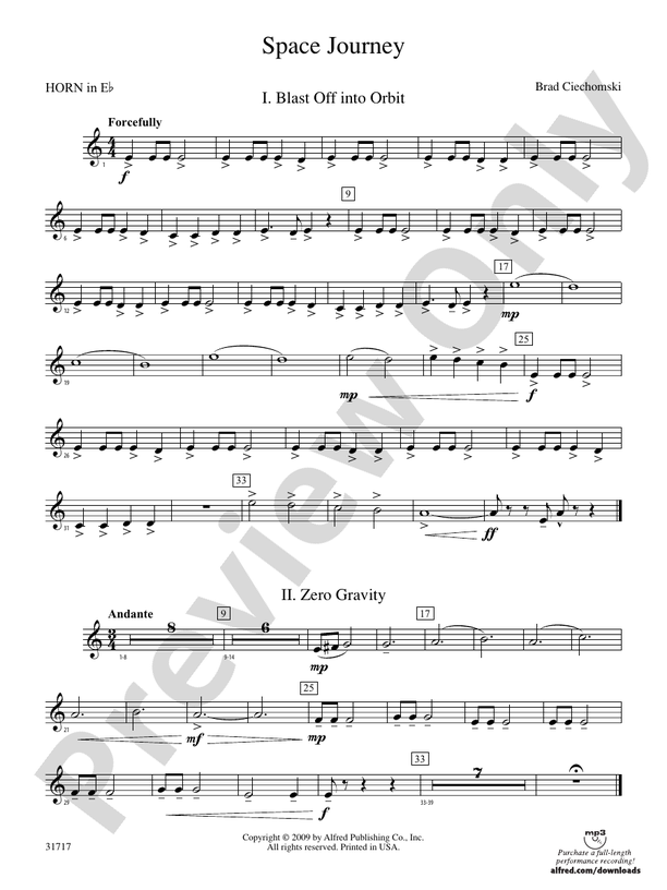 Space Journey (wp) 1st Horn in Eflat (wp) 1st Horn in Eflat World